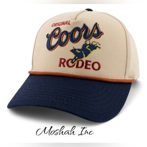 Coors Rodeo Cowboy Logo Embroidered Snapback Hat Multi-Color